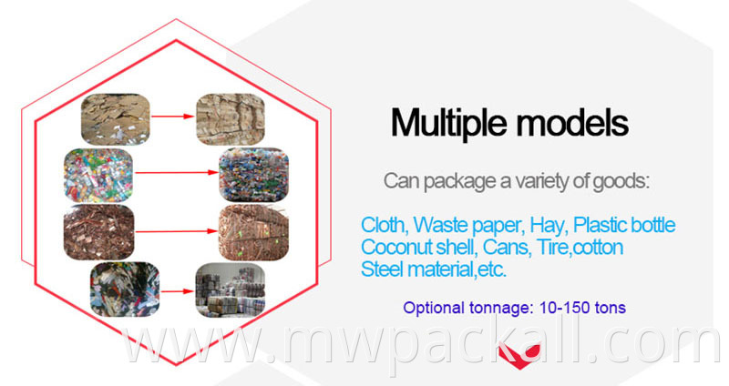 Easy to use not easy to broken Small Compression Baler For Waste Products from Myway Machinery